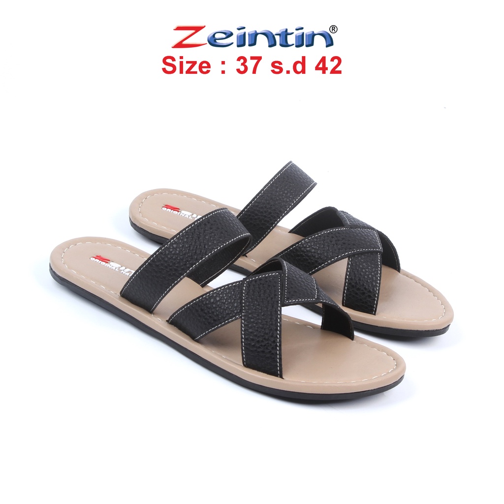 Zeintin - Sandal Wanita Kulit Sintetis Zeintin Sendal Slide Sandal Jepit KK