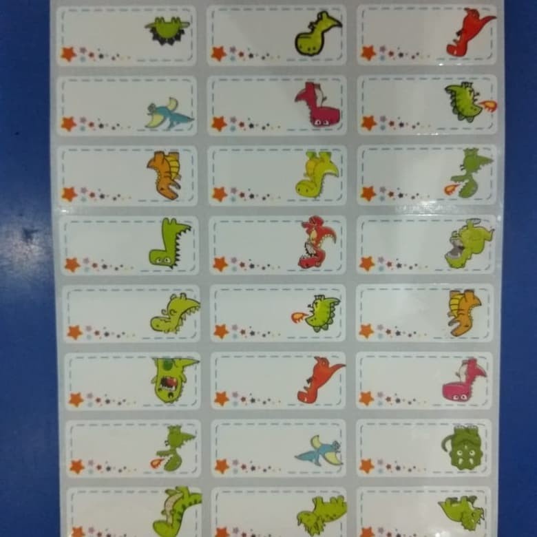 

Sticker label nama Dinosaurs