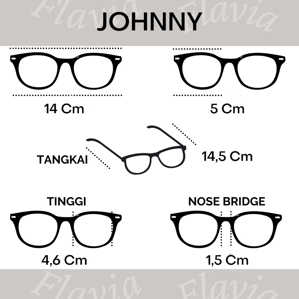 Flavia Eyewear - Kacamata Johny Acetat (custom minus, photochromic, blueray, bluechromic)