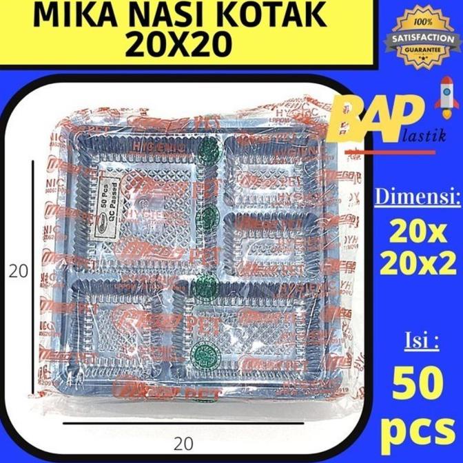 langsung order saja] Mika Nasi Kotak 20x20x2 / Mika Plastik Makanan