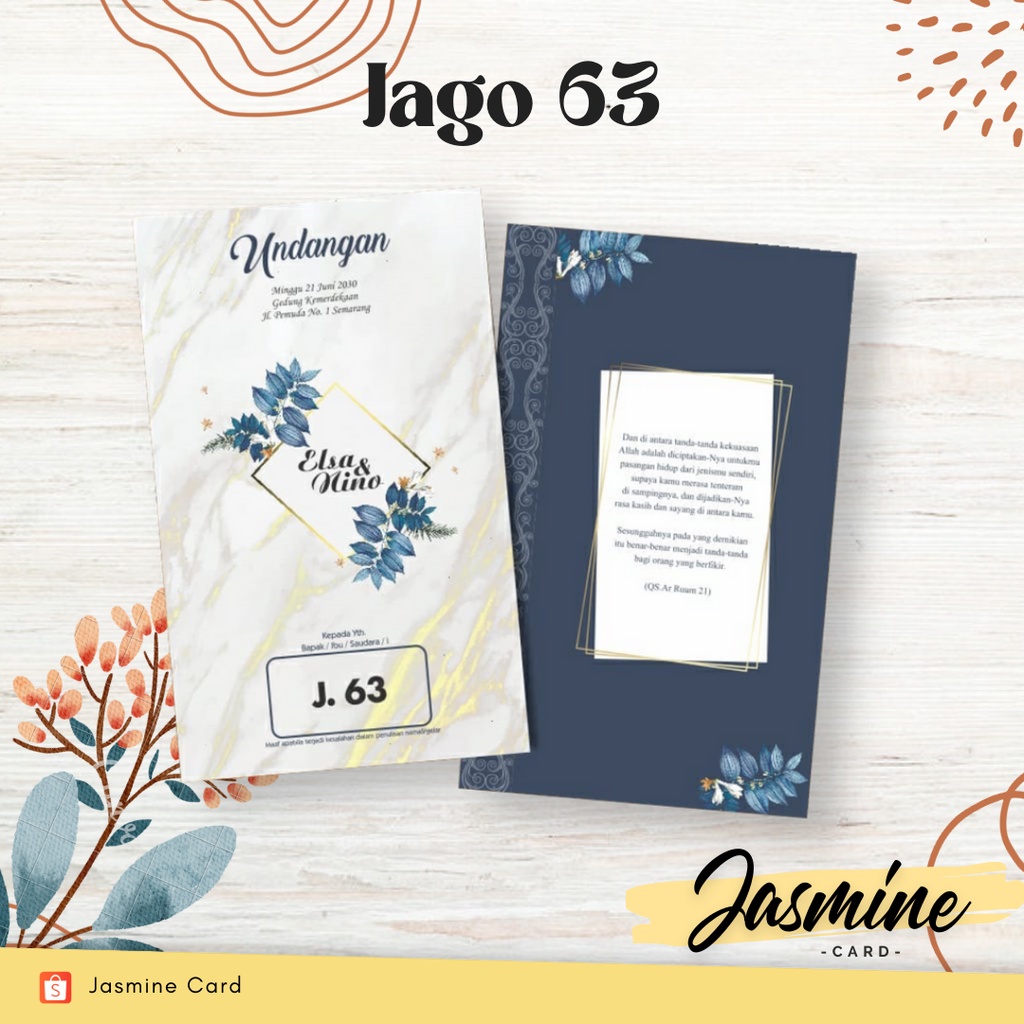 BLANGKO UNDANGAN PERNIKAHAN TERMURAH JAGO 63