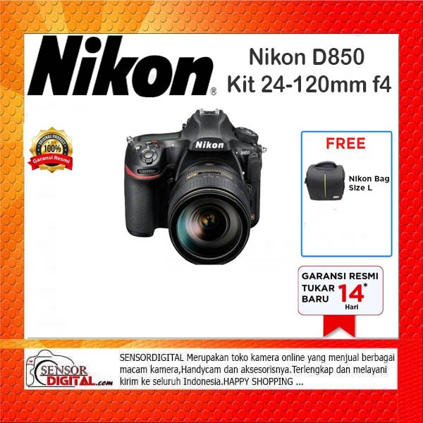 Nikon D850 Kit 24-120mm f4 - Garansi Resmi Nikon
