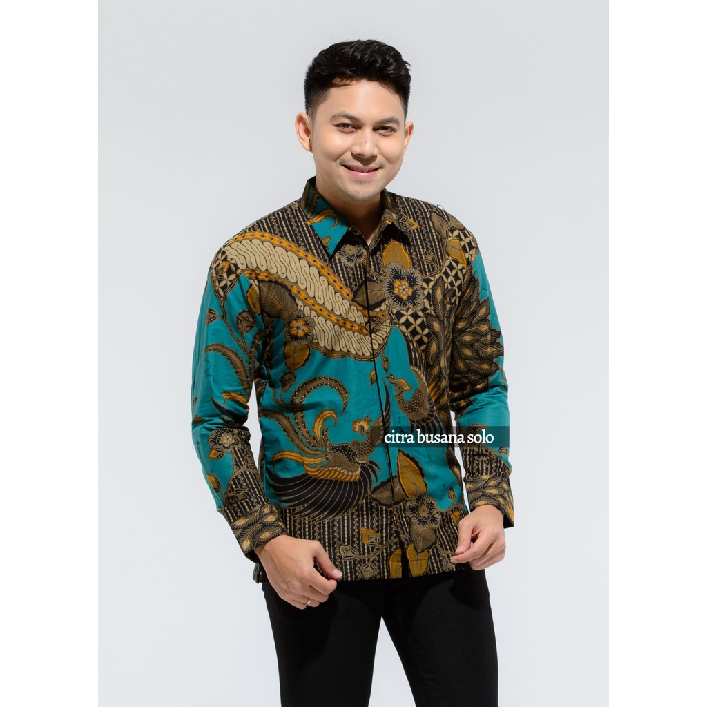 MESEM TOSCA Kemeja Batik Pria Full Furing Bahan Katun Sragenan