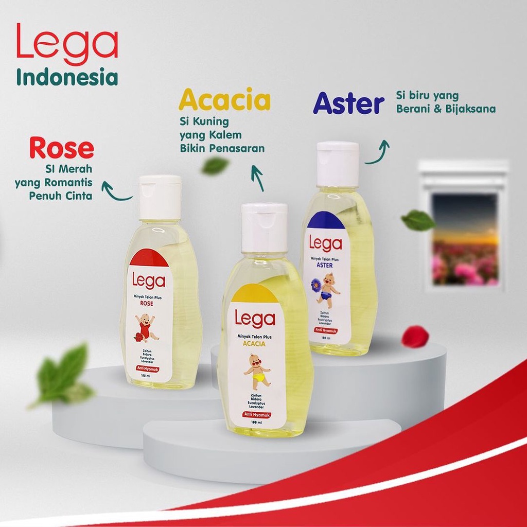 LEGA Minyak Telon Plus Varian Rose, Acacia, dan Aster 100ML 70ml