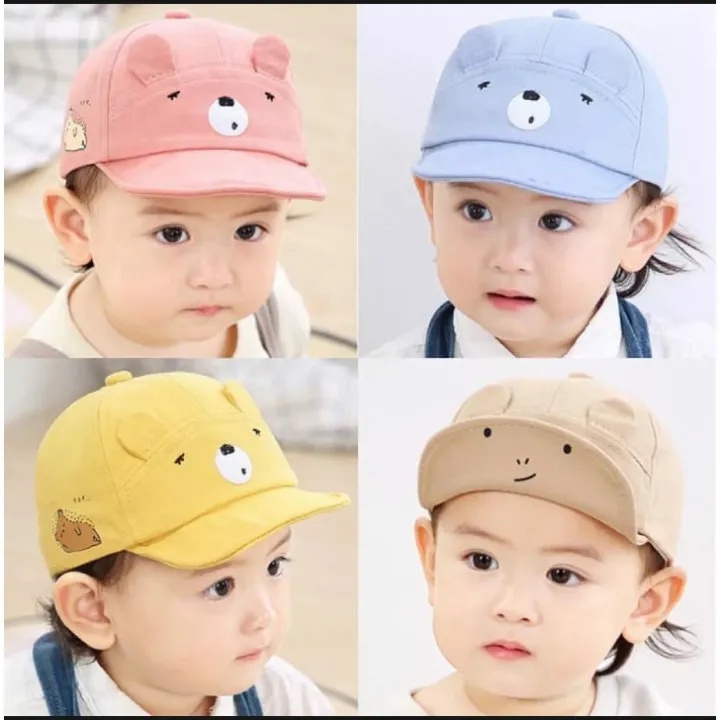 Topi Bayi Lucu Karakter Beruang usia 1-3 Tahun