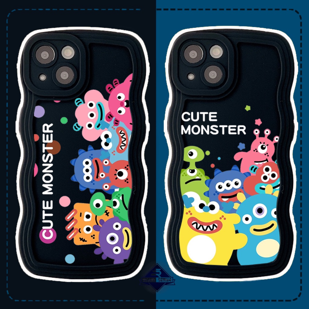 CUSTOM SOFTCASE SILIKON GELOMBANG WAVY CUSTOM MONSTER FOR XIAOMI REDMI 4A 4X 5A A1+ 6 6A 8 8A PRO 9 