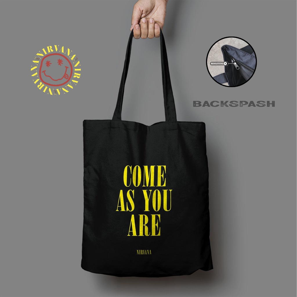 Totebag Tas Band Nirvana Kurt Cobain Custom Pria Wanita - NIRVANA