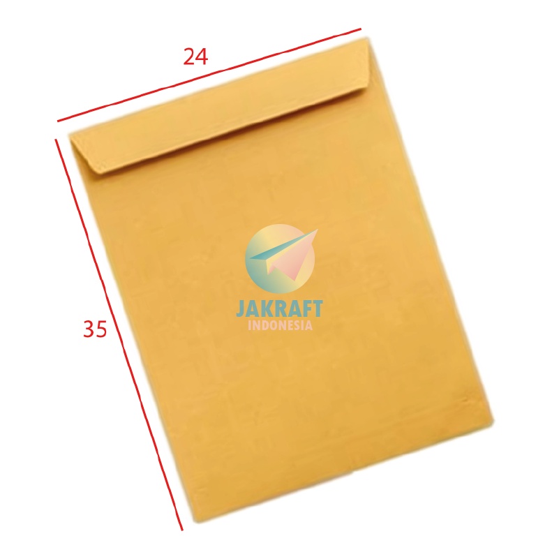 

(100 Pcs) Amplop Cokelat BRIO Folio F4 FC Tanpa Lem Seal Coklat Polos Surat Dokumen (24 x 35 cm) Brown Envelope Tebal 80 Gsm