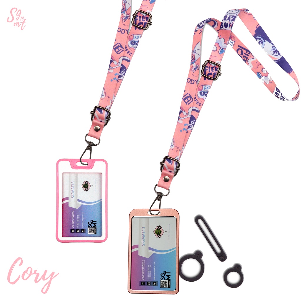 Lanyard id card holder name tag Hp Lanyard full printing Adjustable CORY 3 pcs Oring