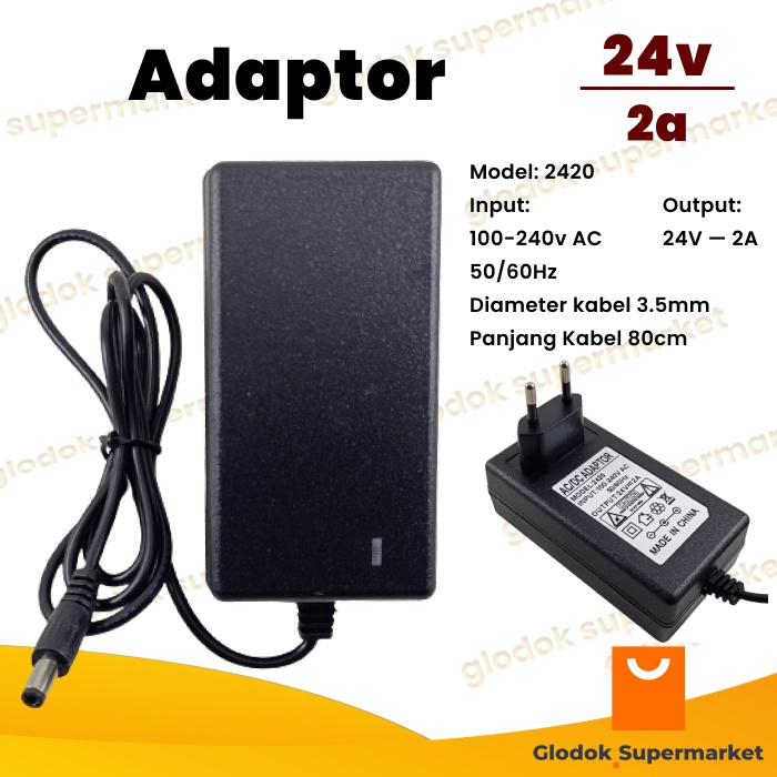 Adaptor 24v 2a Adapter DC Switching 24 Volt 2 Ampere