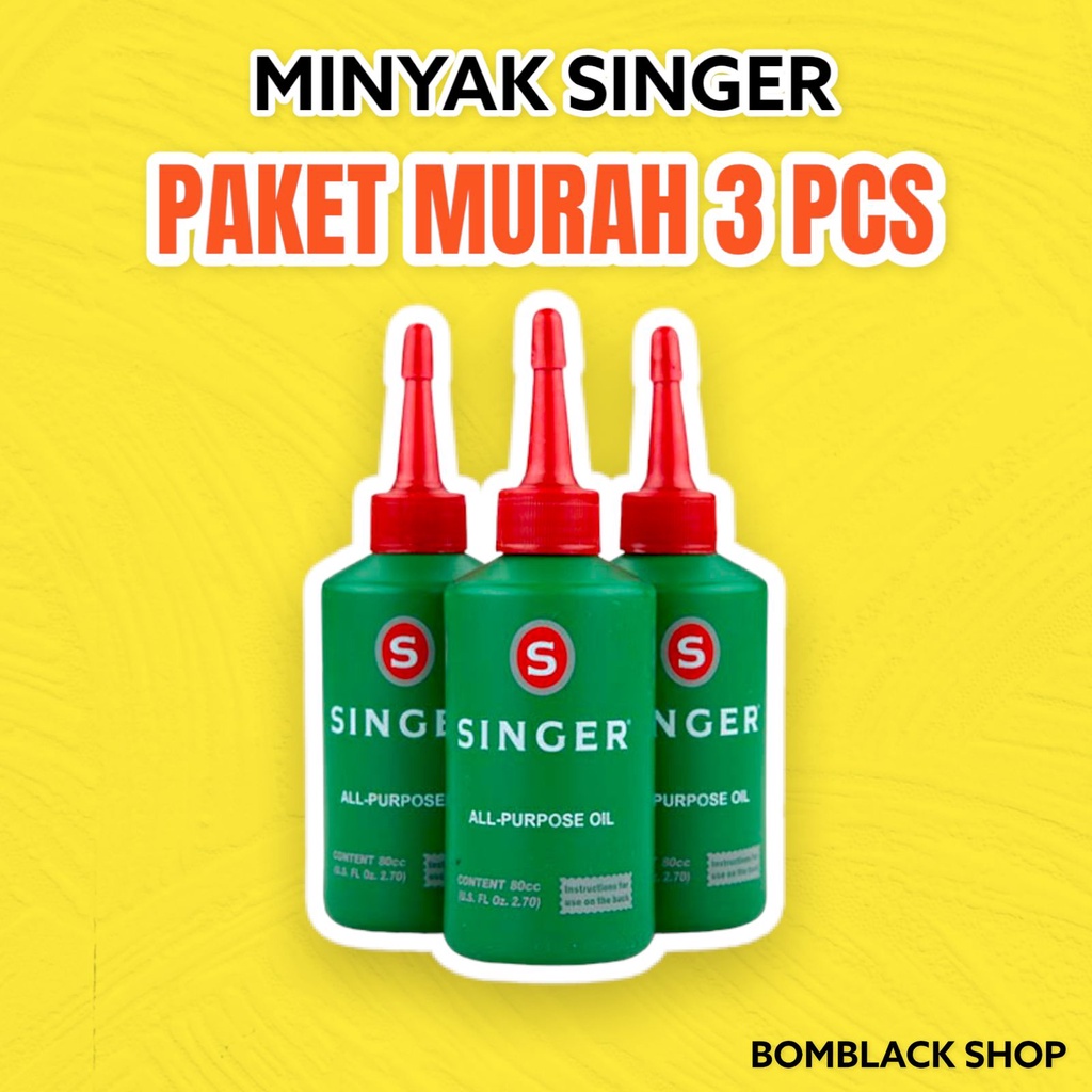 (PAKET 3 PCS) Minyak Singer Minyak Pelumas 80ml Mesin Jahit Sewing Machine All Purpose Oil Murah