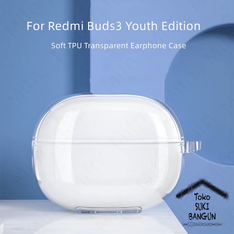 Case Redmi Buds 3 LITE Rubber CLEAR Transparent Cover Casing Pouch Protector