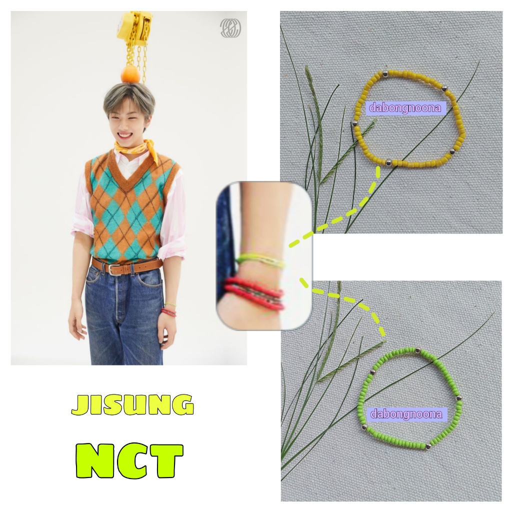 NCT Bracelet JISUNG - Gelang NCT DREAM - KPOP - Korean Style - Gelang Manik Beads