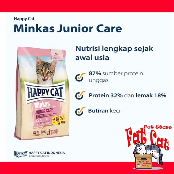 Happy Cat Minkas Junior Care 500Gr Repack makanan kucing catfood