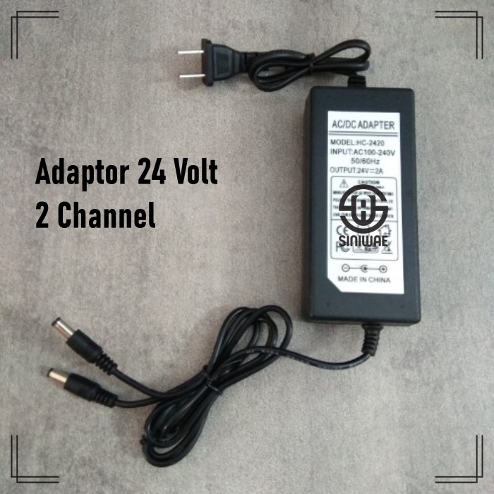 Adaptor 24 Volt 2A Cabang 2 Channel Adapter Mist Maker 2 Ch