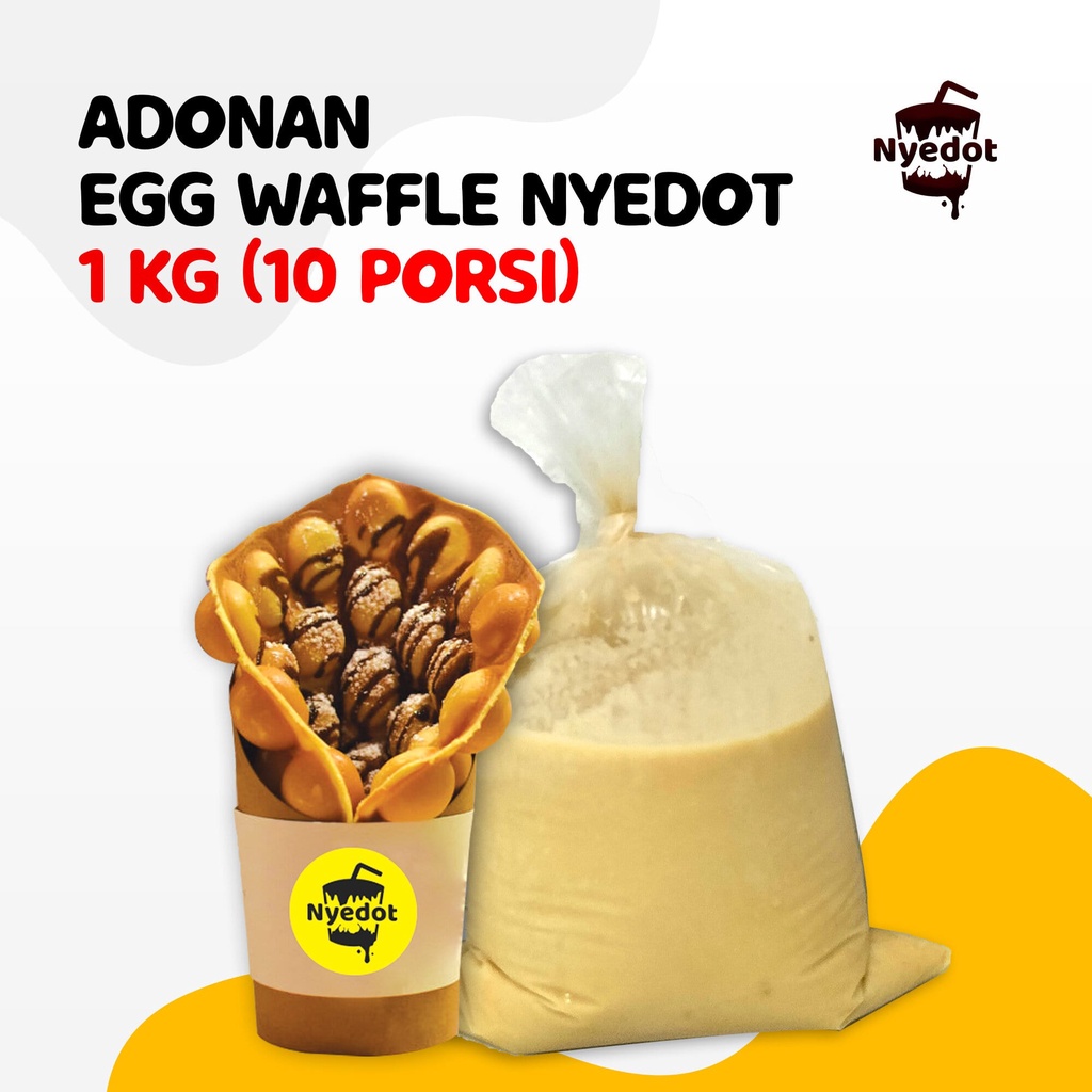 

Adonan egg waffle 10 porsi (1kg) - Nyedot kutisari - Nyedot indonesia - Egg waffle - Bubble waffle untuk usaha