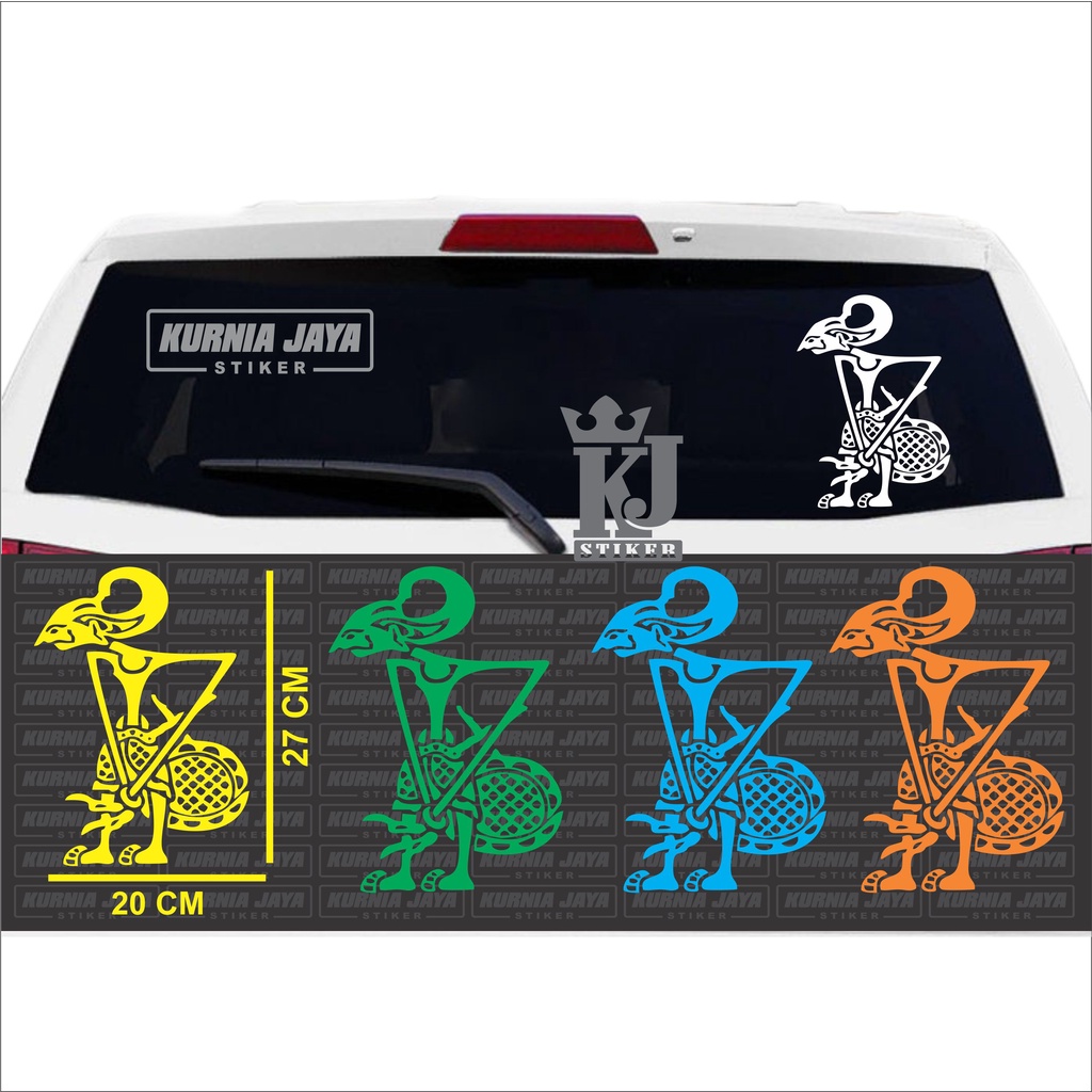 KJ Stiker Promo Stiker Kaca Mobil Belakang Wayang Arjuna
