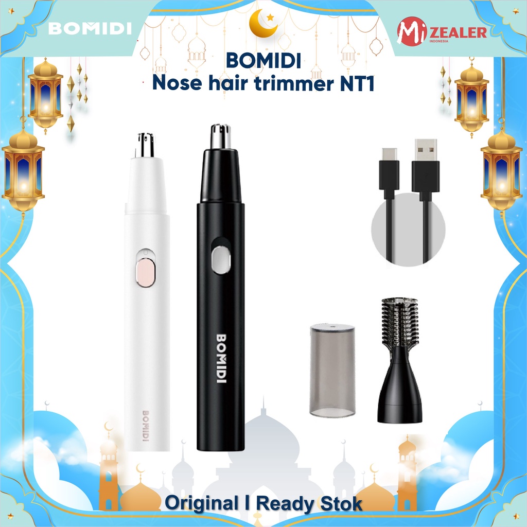 BOMIDI Electric Shaving Hair Nose NT1 Eyebrow Trimmer Pemangkas Rambut Hidung Portable Washable Cleaner Tool