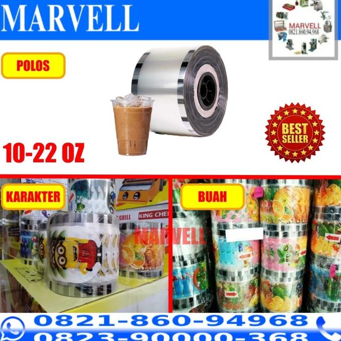 Plastik lid cup sealer gambar