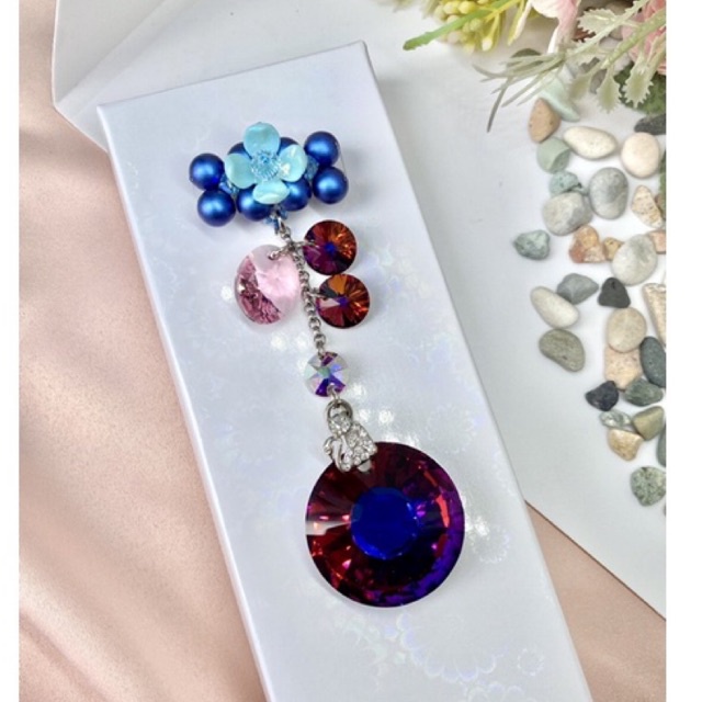 Bros Dagu/Bahu Panjang Juntai Swarovski