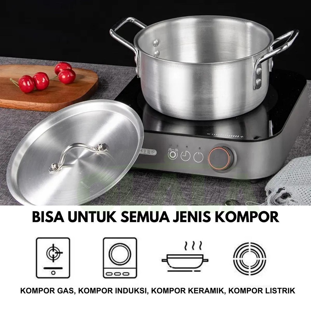 PANCI SET 7 SUSUN ALUMINIUM TEBAL ALUMINIUM COOKING POT OLL-CH4614