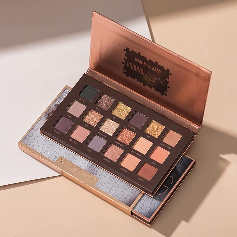 Beauty Glazed GROUND BREAKING 18 Colors Eyeshadow Beauty Glazed Eyeshadow Palette Beauty Glazed Eyeshadow Pallete Beauty Glazed Eyeshadow Palet Beauty Glazed