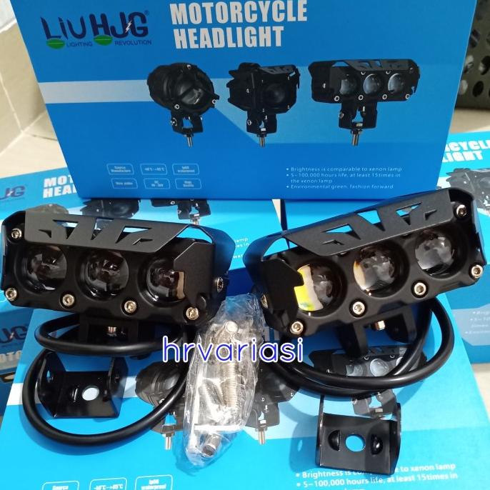 lampu tembak foglamp SQL 3 mata HJG/Lampu Laser 3 mata Sepasang
