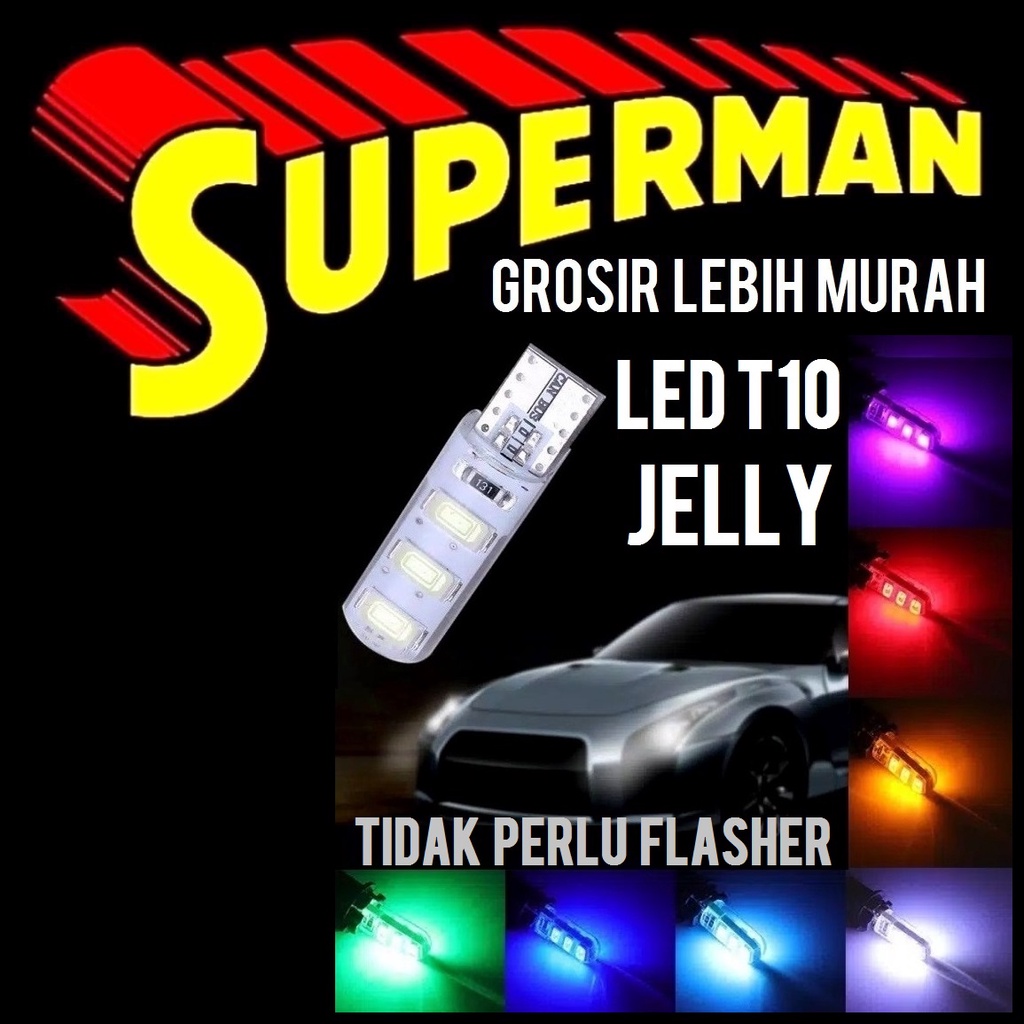 4K LED T10 JELLY KEDIP sein sen sein riting riting senja mobil motor tidak perlu flaser flasher sete