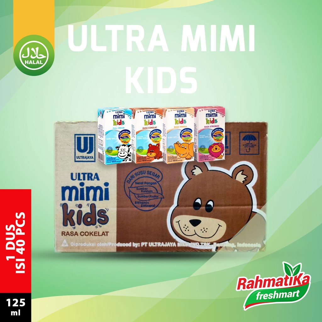 Ultra MIMI KIDS Susu UHT 1 Dus (Isi 40 x 125ml)