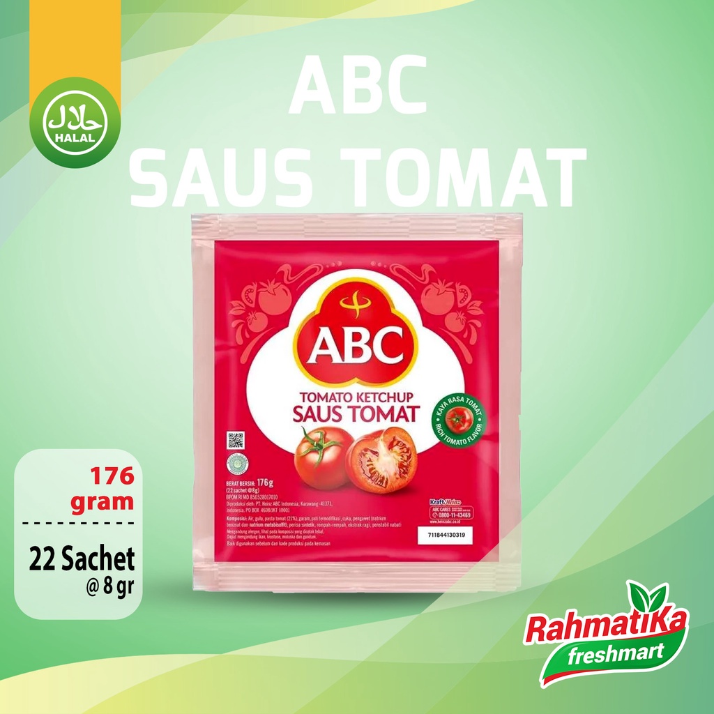 ABC Saus Tomat 176 gr (22 Sachet x 8 gr)