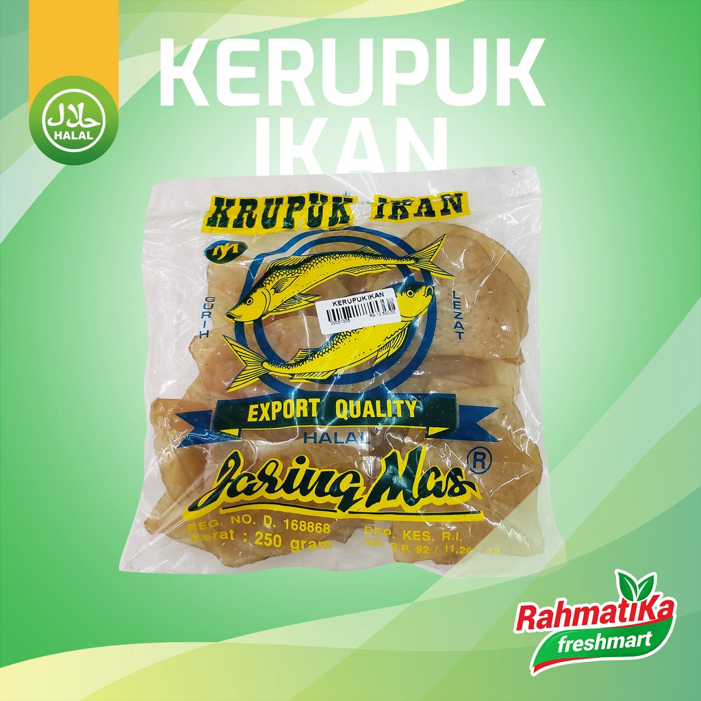 Kerupuk Ikan / Krupuk Ikan Jaring Mas 250 gr