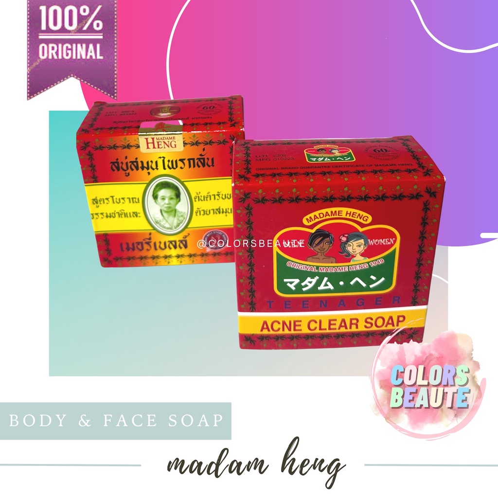 READY STOCK ! Madame Heng Teenager Acne Clear Soap body and face / sabun mandi / sabun cuci muka / sabun jerawat