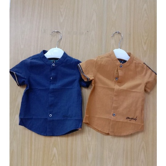 Baju Kemeja anak Laki Laki Tangan Pendek Polos CIANGI S502226