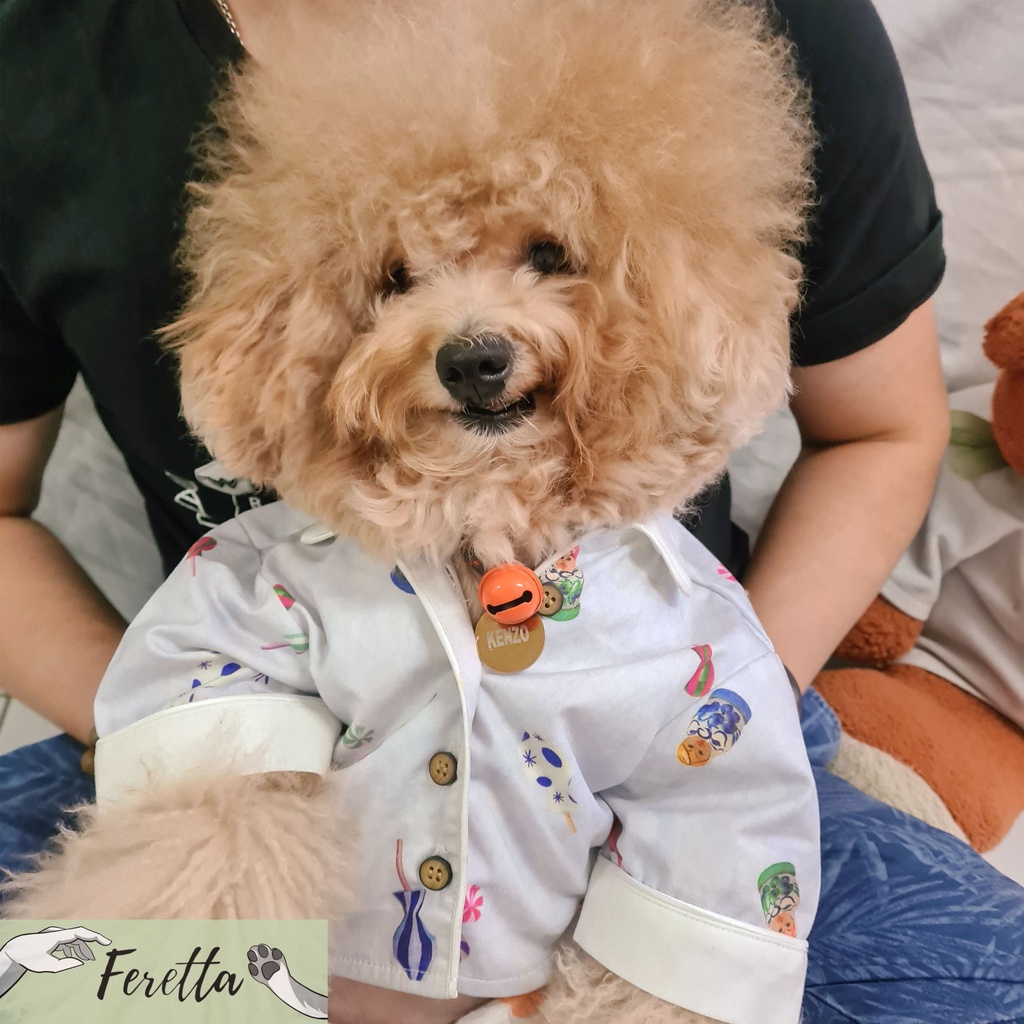 [Feretta] Whitman Toy Pajama | Baju Tidur Anjing | Piyama Anjing | Piyama Poodle | Piyama Bichon | B