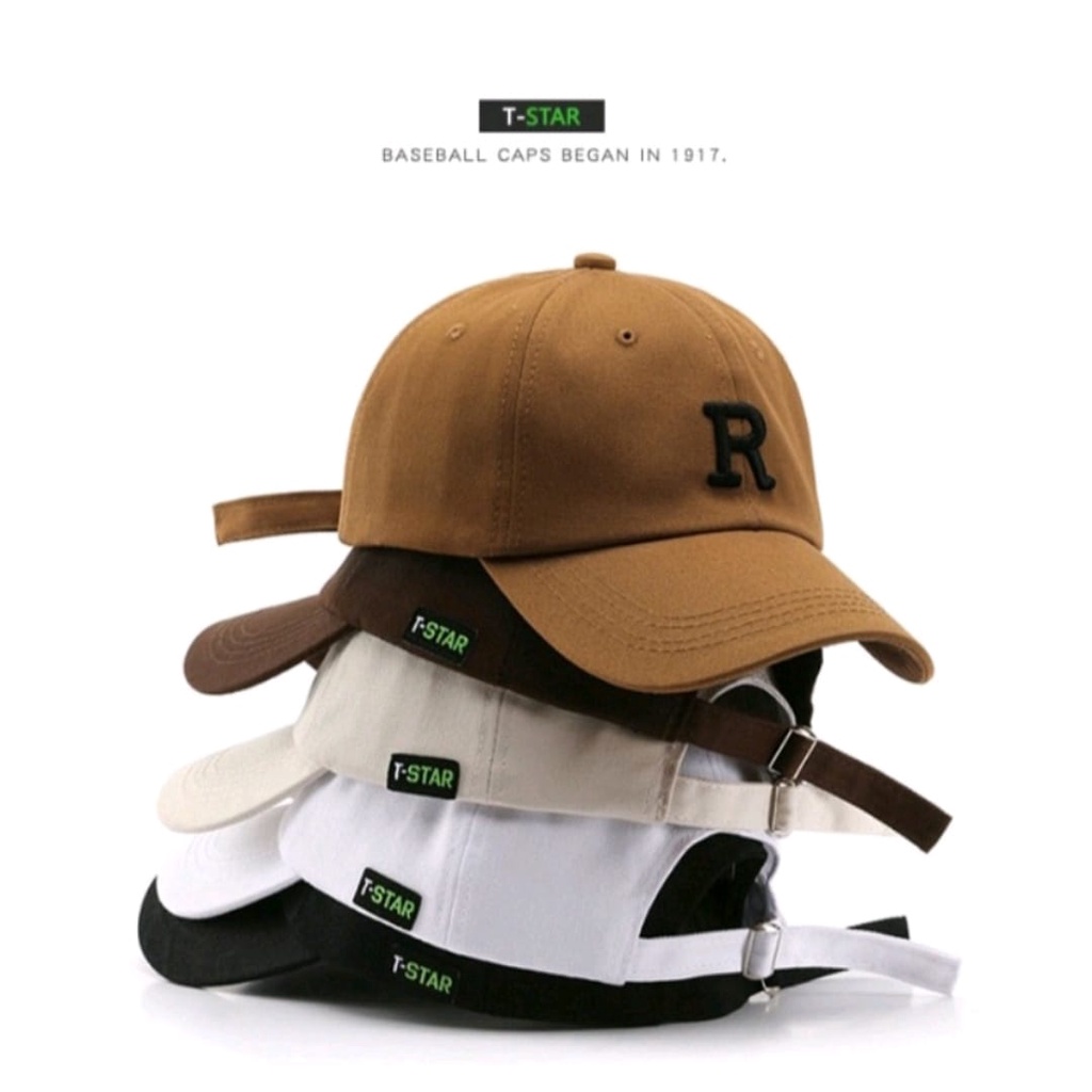 Topi pria polo caps casual Topi berlogo R