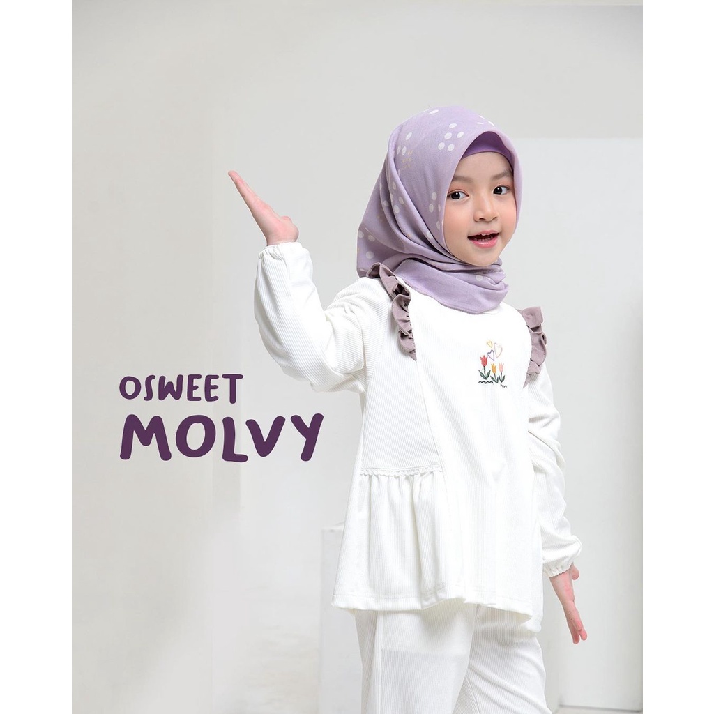 Kaos anak Osweet Molvy | T-Shirt anak Perempuan | Kaos anak 1-6 tahun | Kaos anak perempuan lengan p