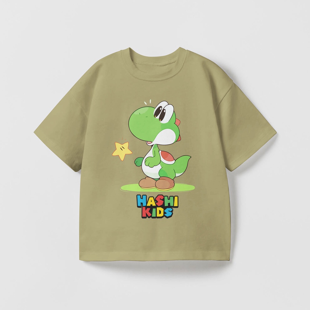 Kaos Anak Yoshi Mario - Atasan Laki Laki Dan Perempuan