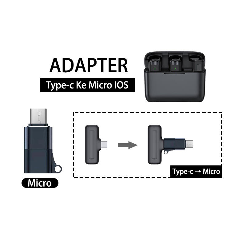 Adaptor Type C ke Micro IOS USB Microphone Adapter