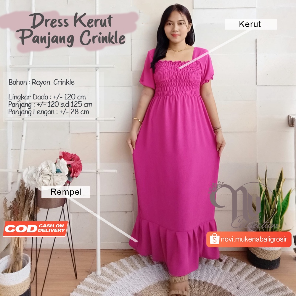 DRESS KERUT REMPEL CRINKLE AIRFLOW