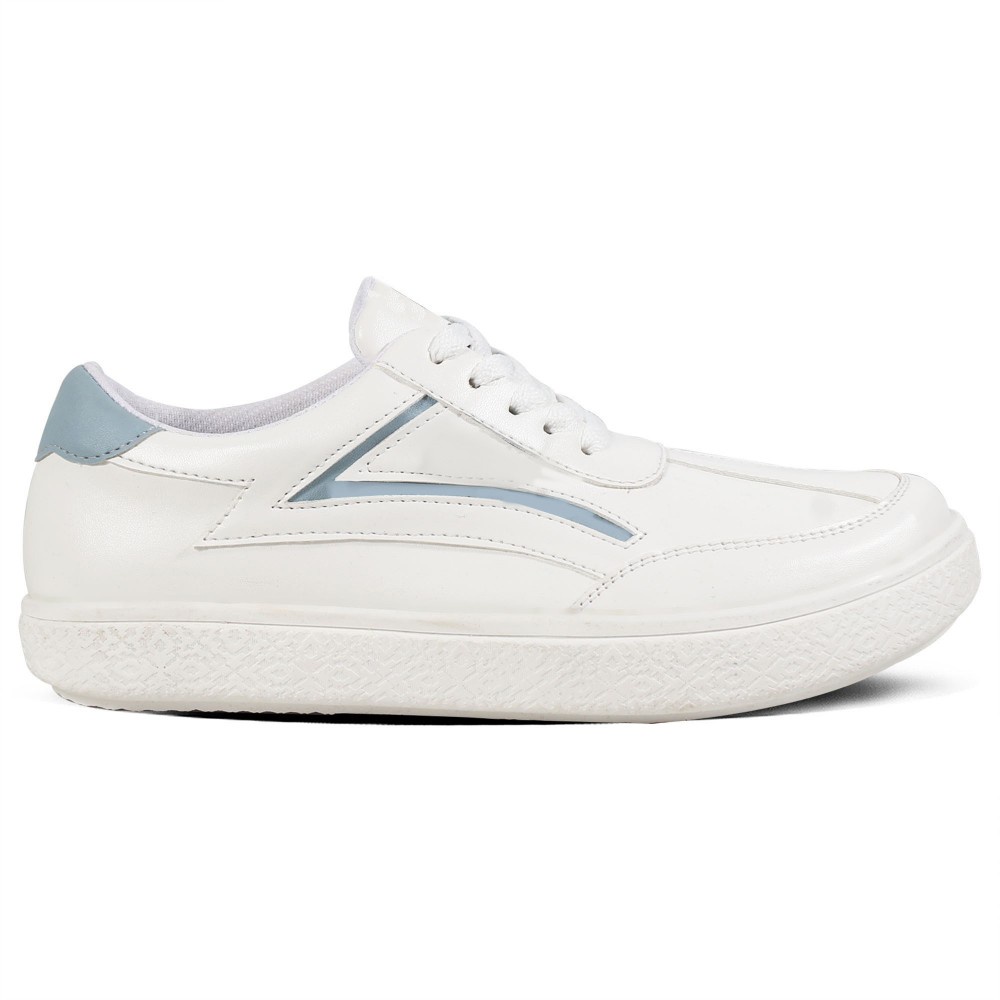 Sepatu Sneakers Wanita Terbaru V 5635 Brand Varka Sepatu Casual kulit sintetis Kets Kuliah Kerja Hangout Harga Murah Berkualitas Warna Putih