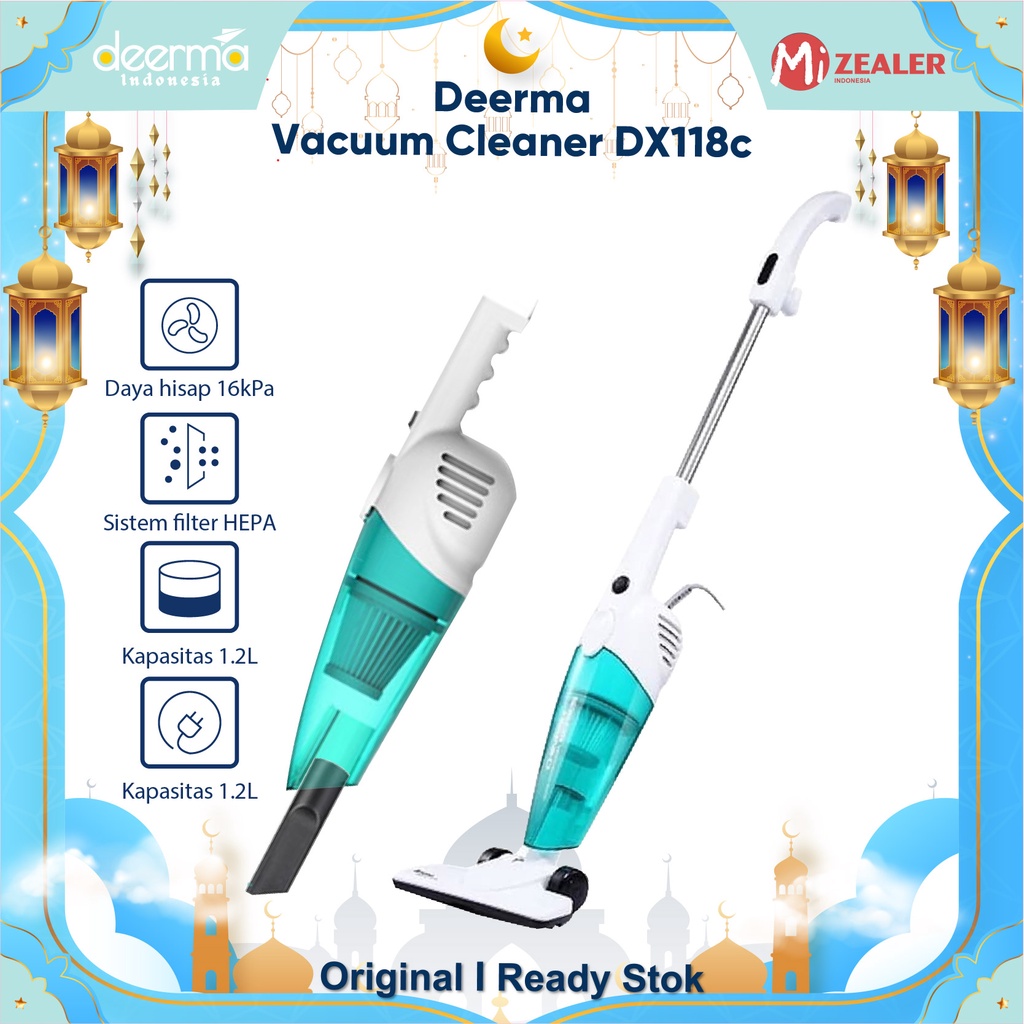Deerma DX118C Handheld Vacuum Cleaner Portable Household 1600PA Multifunction Cleaning EQU