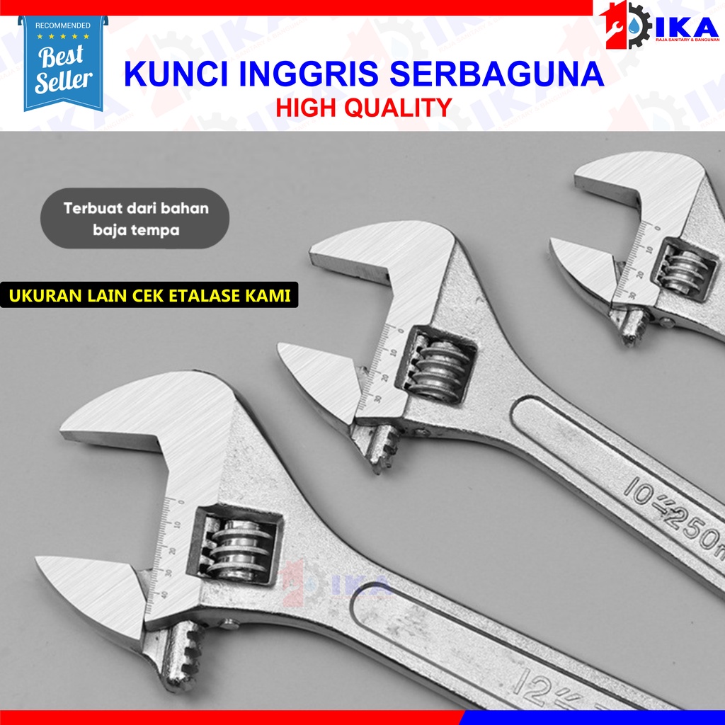 Kunci Inggris 8 Inch Inci Kunci Bago 200 mm Chrome Termurah Berkualitas