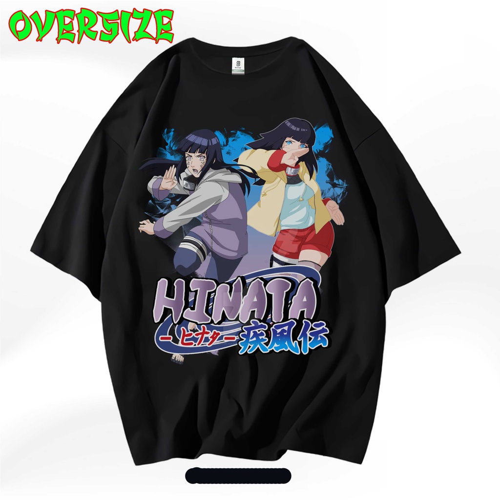 HINATA YUGA KAOS OVERSIZE WASHED STONES ANIME NARUTO HINATA T-SHIRT