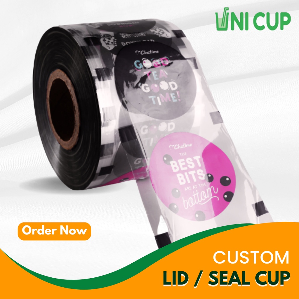 PLASTIK LID CUP SEALER CUP CUSTOM PRINTING GLOSSY