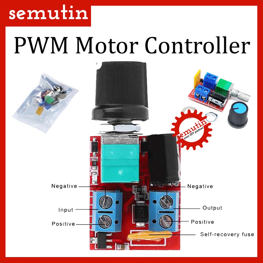 PWM Motor Speed Controller 90W ZS-X4A / Dimmer Mini DC 5V 6 12 24 35V Regulation Switch LED