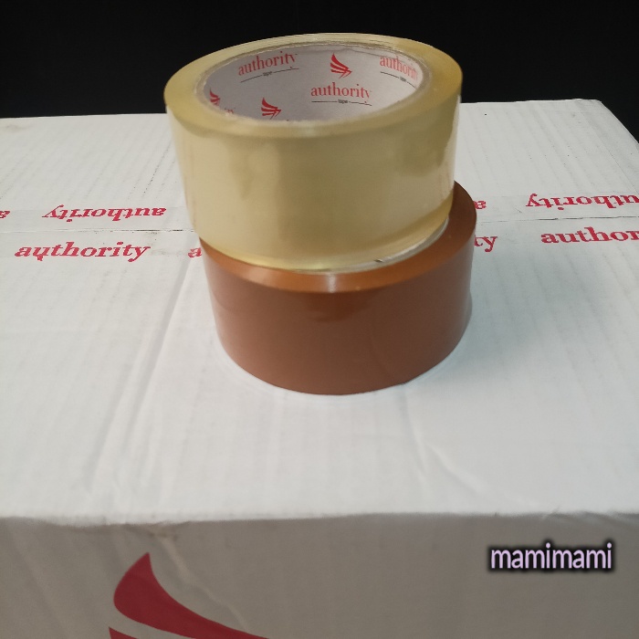 

RK Lakban Bening - Coklat 1 dus 2inch Solasi 45mm x 90yard isi 72 Authority