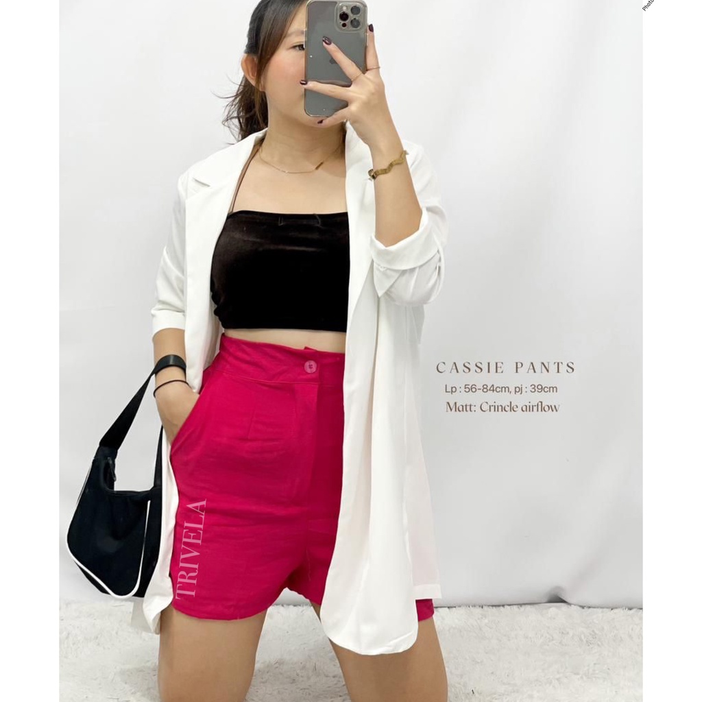 Celana Pendek Premium Cringkle Airflow / Cassie Crinkle Hotpants / SJJ