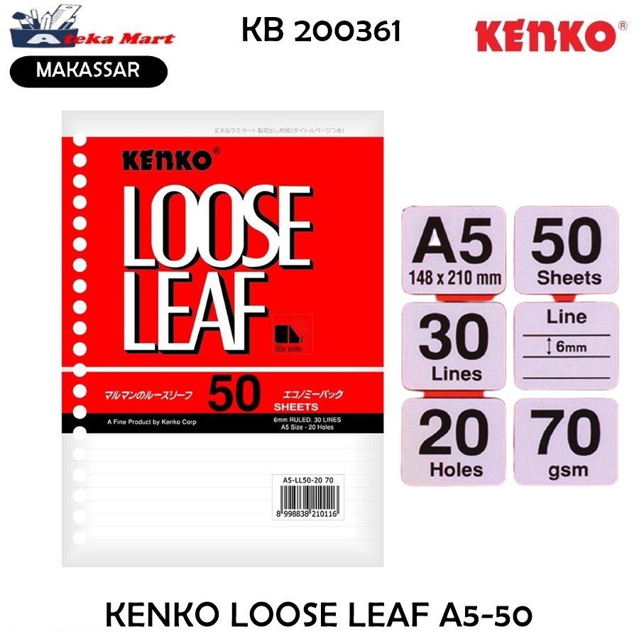 

KENKO LOOSE LEAF A5-50