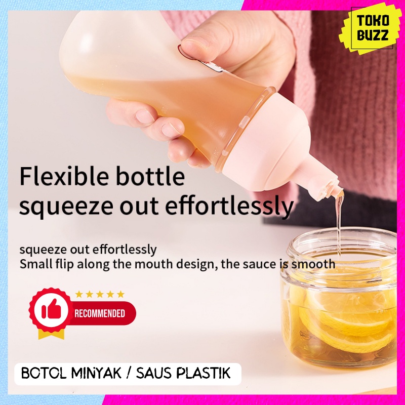 BOTOL MINYAK SAUS PLASTIK MULTIFUNGSI 350ml Botol Kecap Manis Asin Saos Sambal Tomat Sirup Minyak Goreng Olive Oil ANTI BOCOR