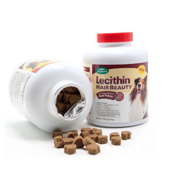 Vegebrand Lecithin Hair Beauty 450GR Soft Chew Vitamin Anjing Bulu